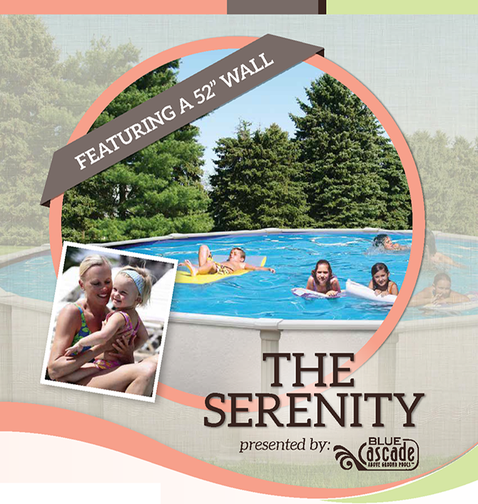Steel Above Ground Pools The Serenity Blue Cascade The Victoria Above Ground Pool